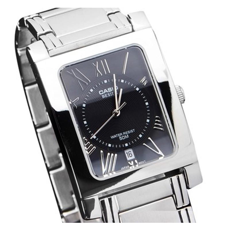 Casio Beside Date Stainless Steel Chain Watch BEM-100D-1A2VDF