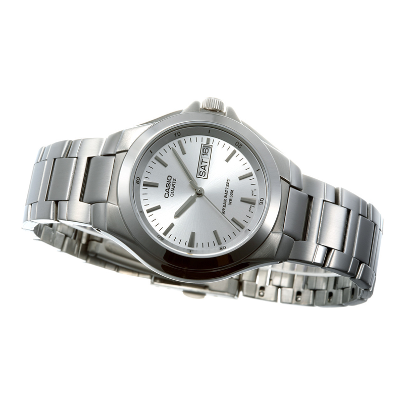 Casio Enticer Day Date Stainless Steel Chain Watch MTP-1228D-7AVDF