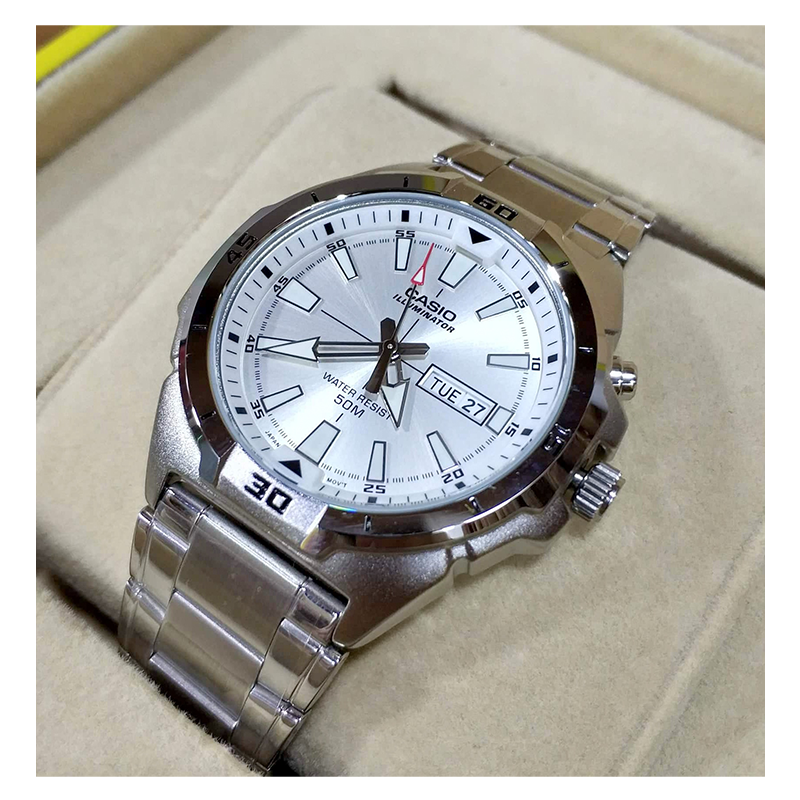Casio Enticer Day Date Illuminator Chain Watch MTP-E203D-7AVDF