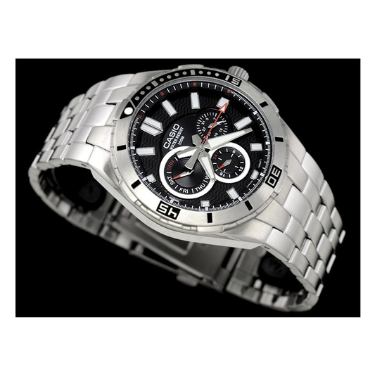 Casio Enticer Multifunction Stainless Steel Chain Watch MTD-1060D-1AVDF