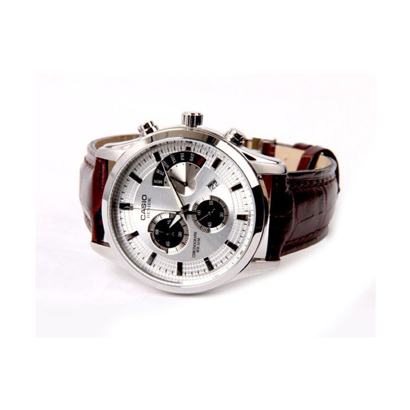 Casio Beside Chronograph Leather Belt Watch BEM-501L-7AVDF