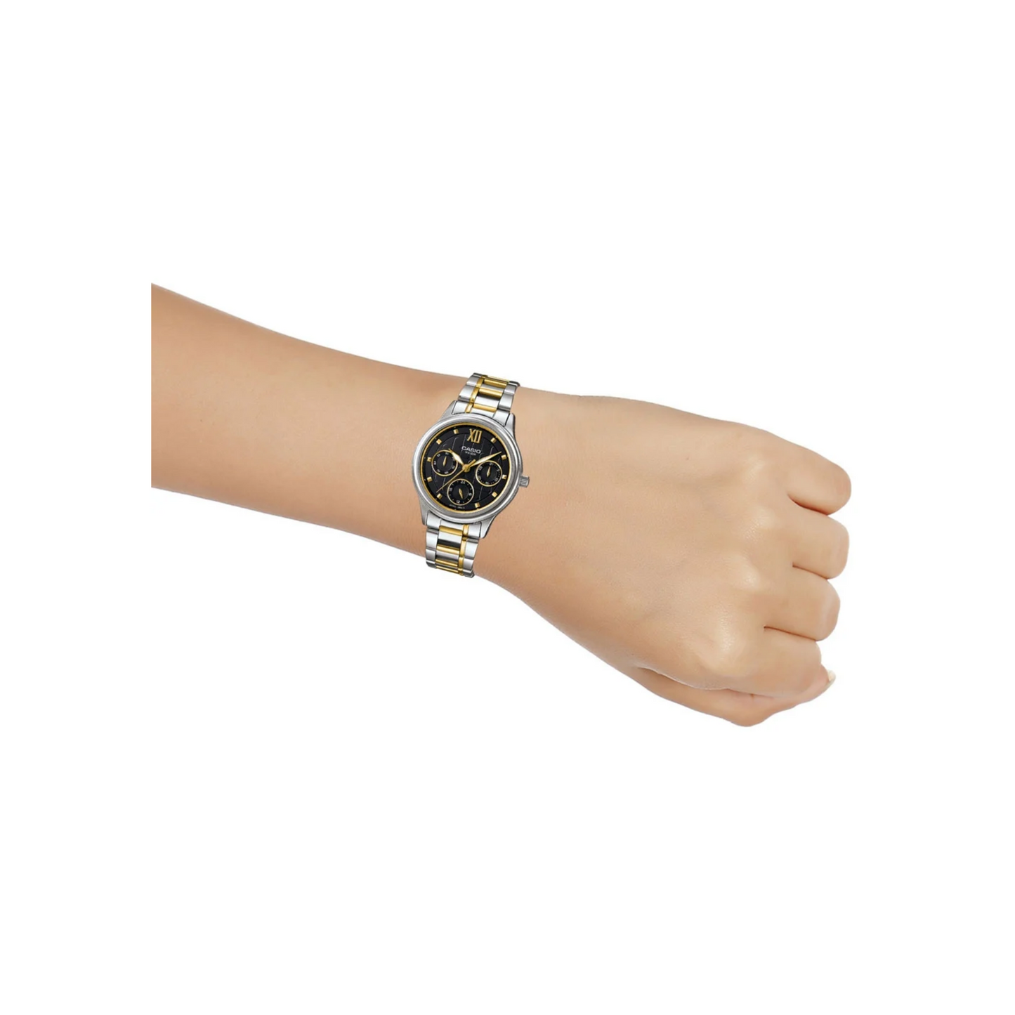 Casio Enticer Multifunction Ladies Chain Watch LTP-E306SG-1AVDF