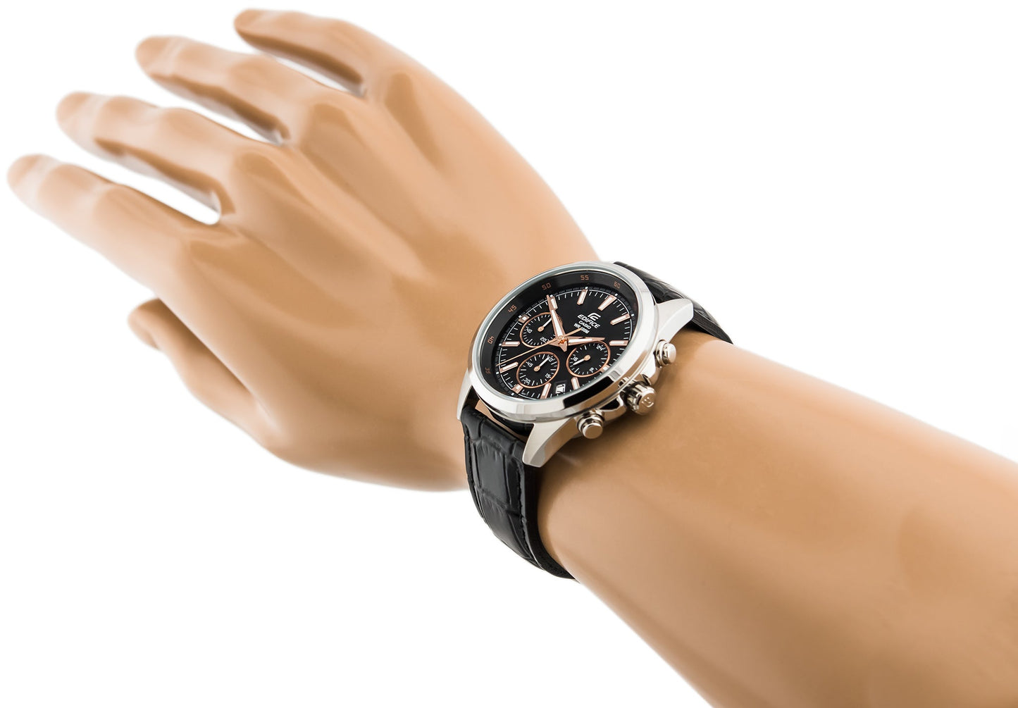 Casio Edifice Chronograph Stainless Steel Leather Belt Watch EFR-527L-1AVDF