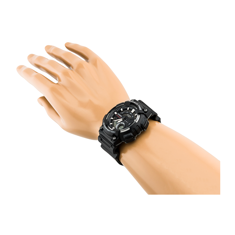 Casio Youth Dual Time Resin Belt Watch AEQ-110W-1AVDF