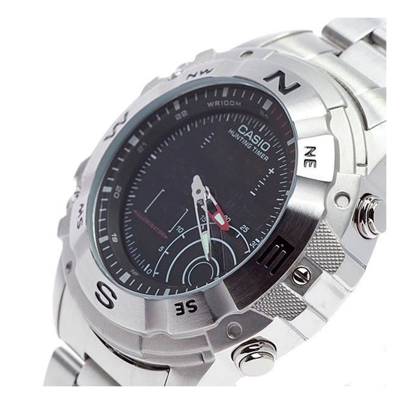Casio Youth Hunting Timer Stainless Steel Chain Watch AMW-705D-1AVDF