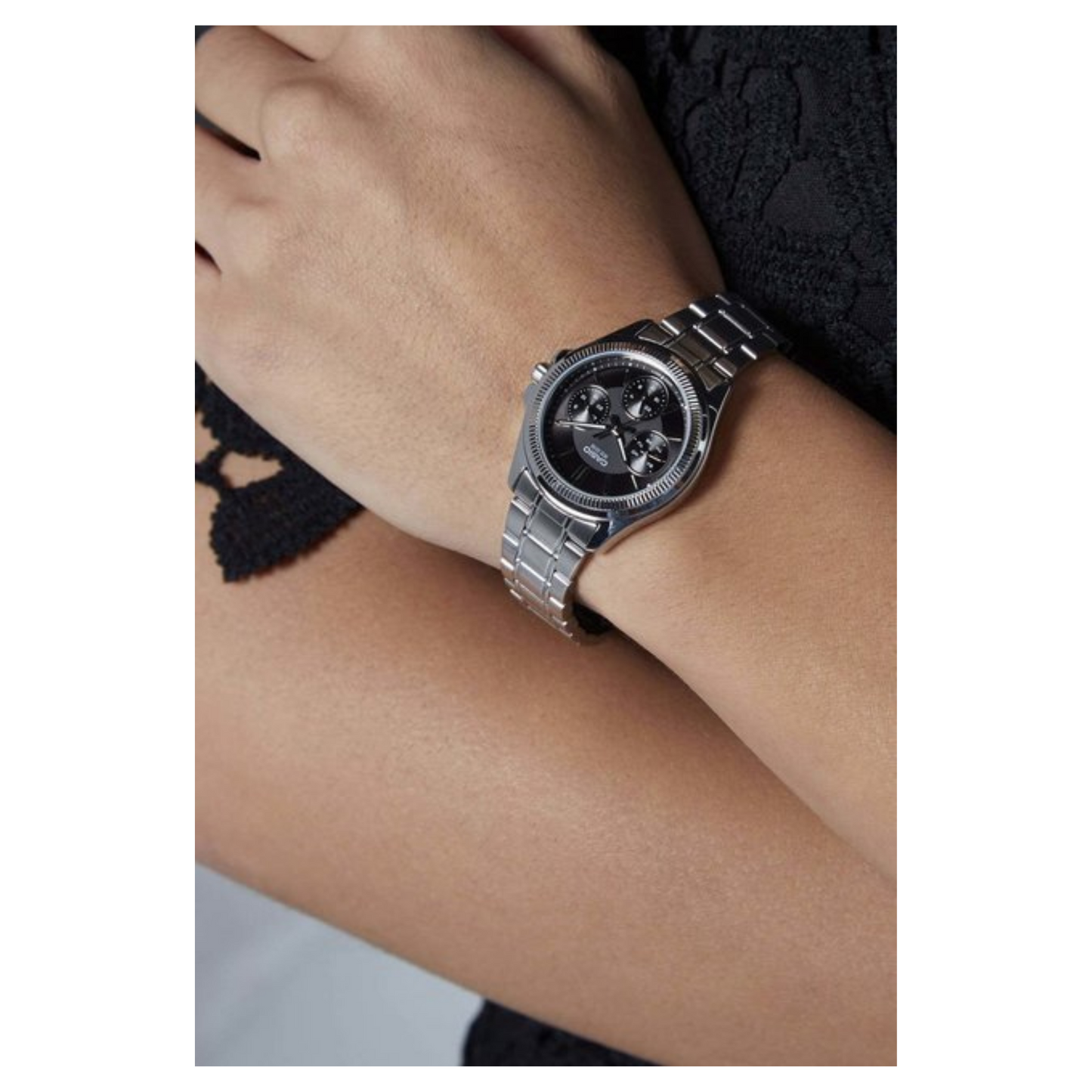 Casio Enticer Multifunction Ladies Chain Watch LTP-2088D-1AVDF