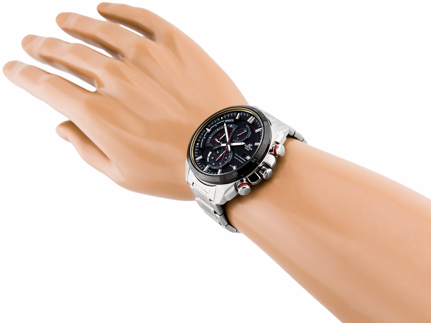 Casio Edifice Solar Chronograph Stainless Steel Chain Watch EQS-600DB-1A4UDF