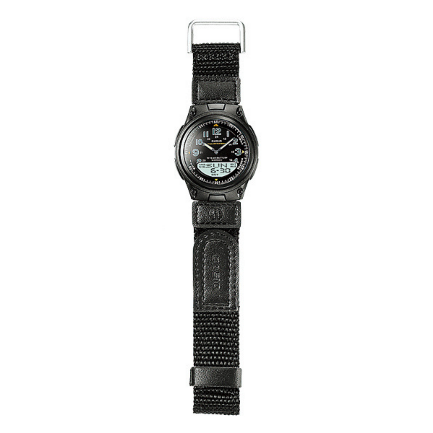Casio Youth Dual Time Nylon Belt Watch AW-80V-1BVDF