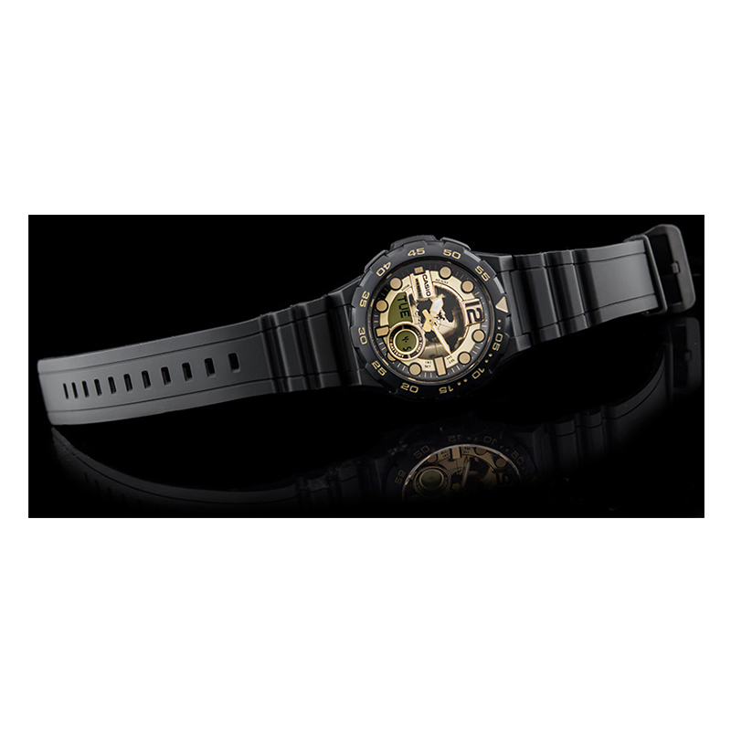 Casio Youth World Time Resin Belt Watch AEQ-100BW-9AVDF
