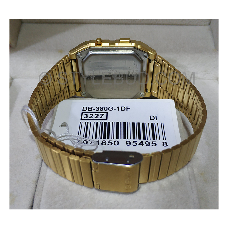 Casio Vintage Data Bank Golden Chain Watch DB-380G-1DF