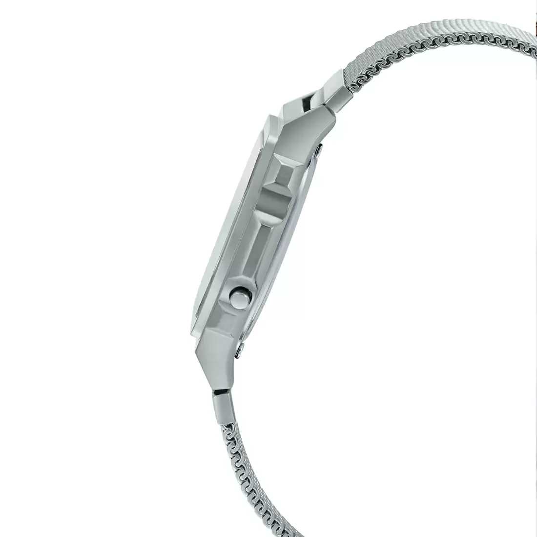 Casio Vintage Illuminator Stainless Steel Silver Mesh Chain Watch A1000M-1BEF