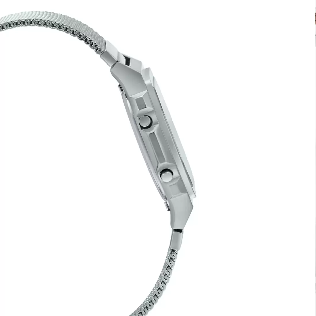 Casio Vintage Illuminator Stainless Steel Silver Mesh Chain Watch A1000M-1BEF