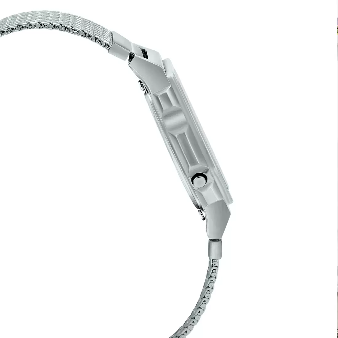 Casio Vintage Illuminator Stainless Steel Silver Mesh Chain Watch A1000MA-7EF