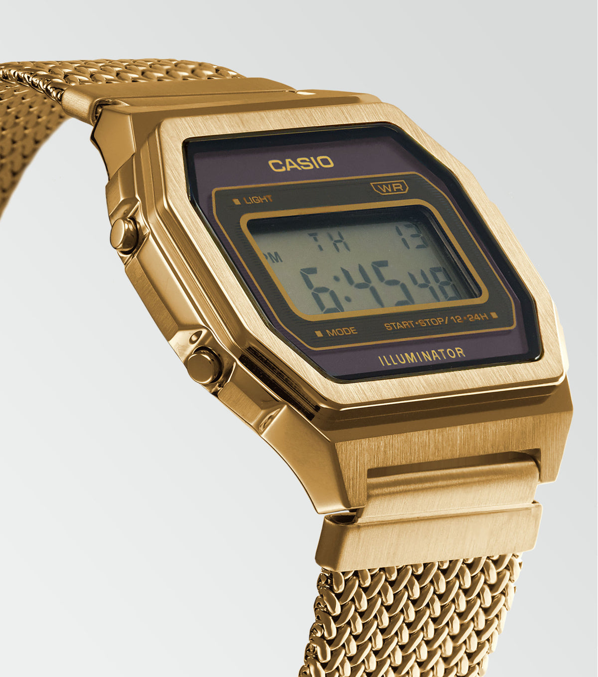 Casio Vintage Illuminator Mesh Chain Watch A1000MGA-5DF