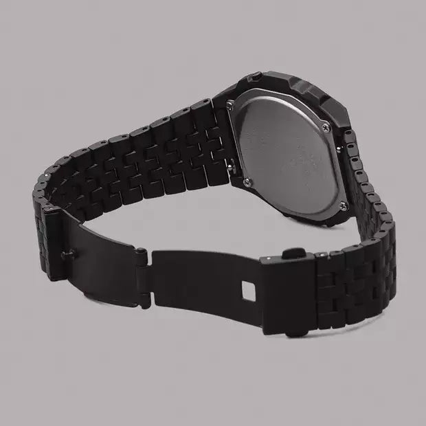 Casio Vintage Rag & Bone Illuminator Stainless Steel Black Chain Watch A1000RCB-1ER