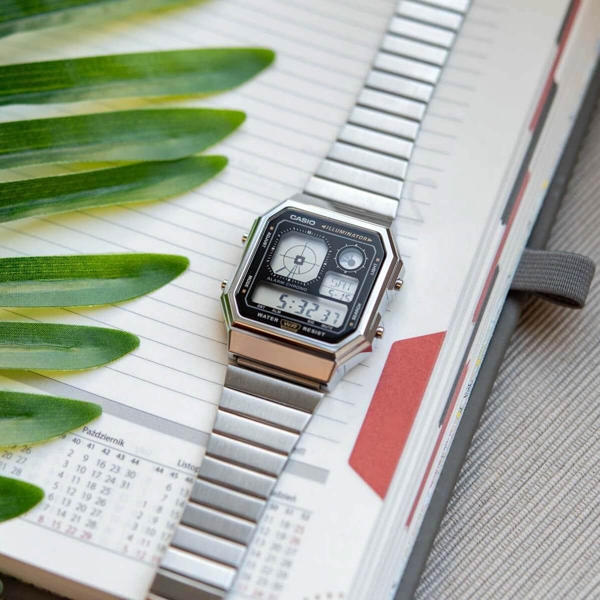 Casio Vintage World Time Digital Chain Watch A130WE-1ADF