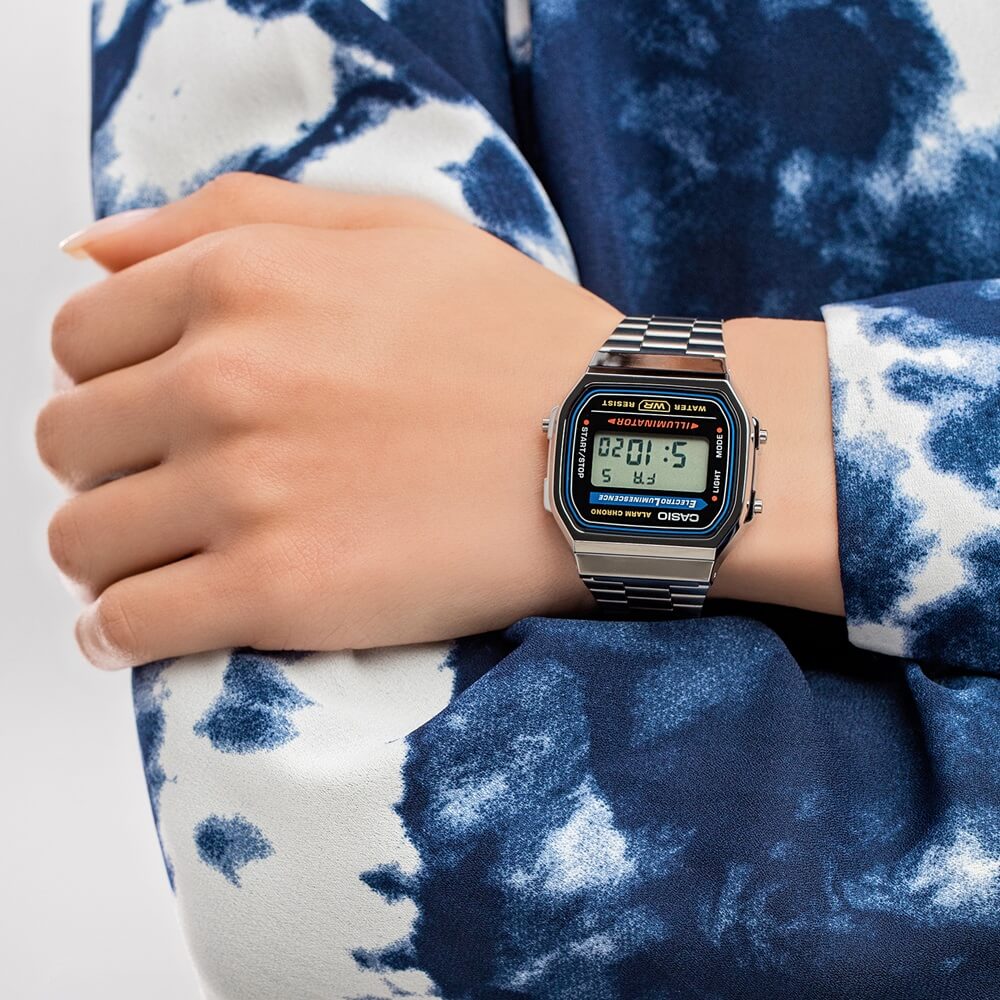 Casio Vintage Illuminator Digital Chain Watch A168WA-1WDF