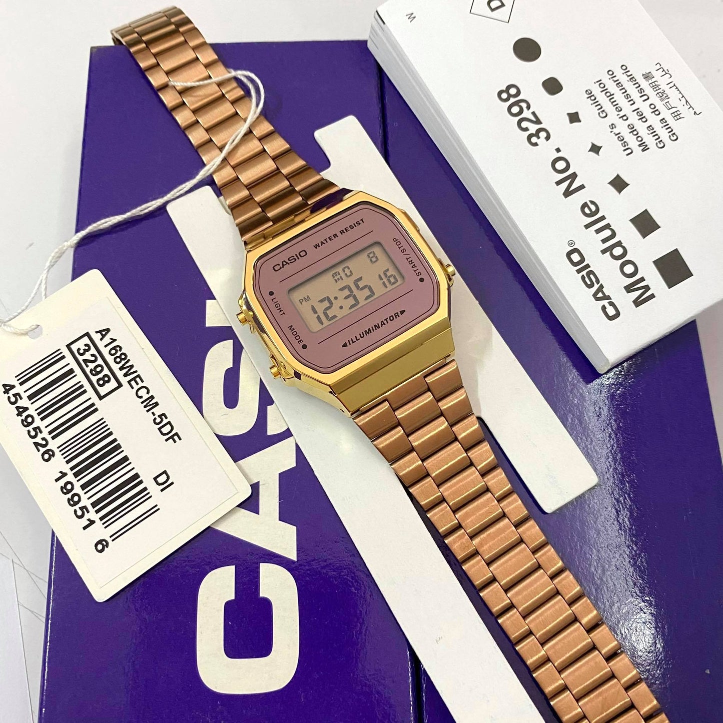 Casio Vintage Illuminator Digital Chain Watch A168WECM-5DF