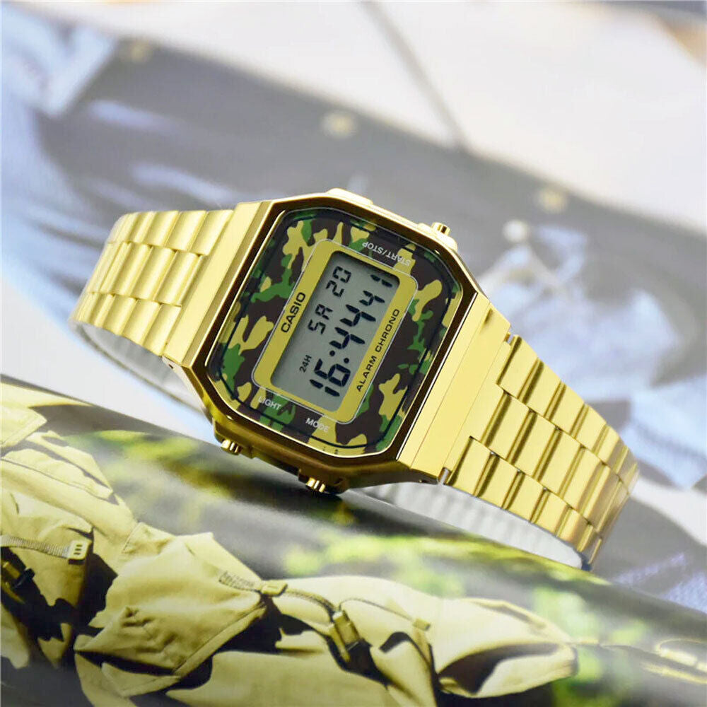 Casio Vintage Illuminator Digital Chain Watch A168WEGC-3DF