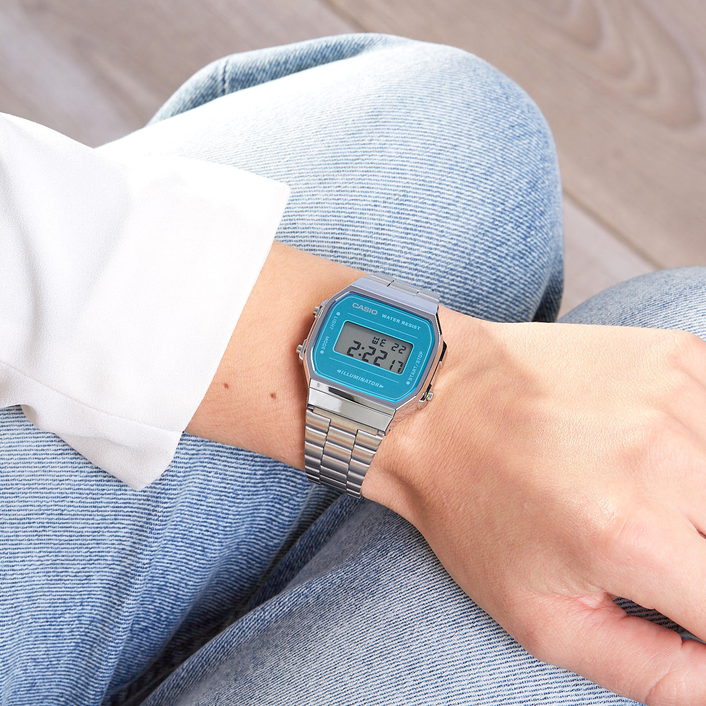 Casio Vintage Illuminator Digital Chain Watch A168WEM-2DF
