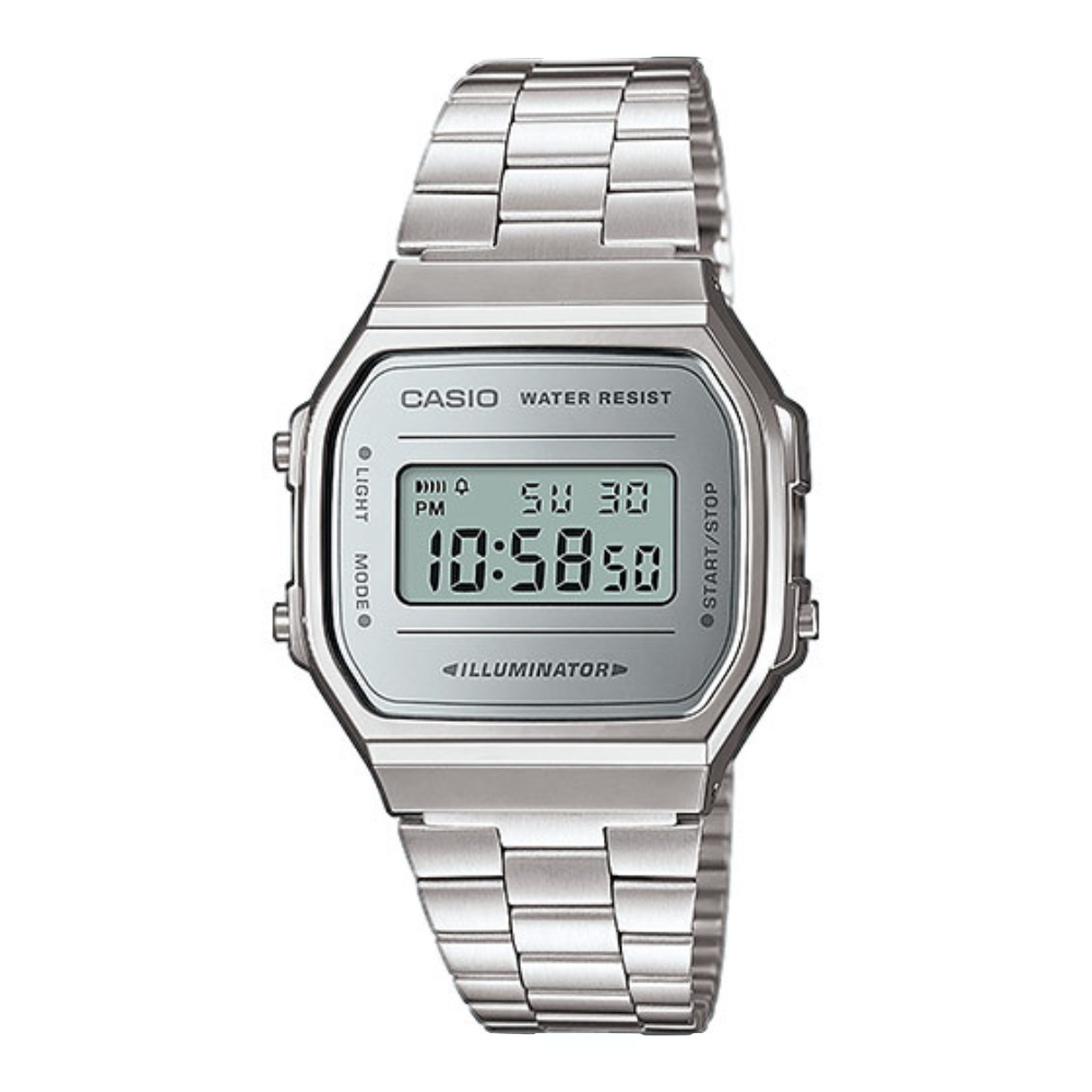 Casio Vintage Illuminator Digital Chain Watch A168WEM-7DF