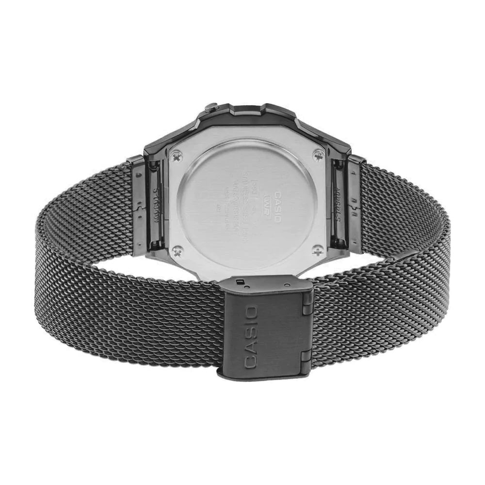 Casio Vintage Illuminator Digital Mesh Chain Watch A168WEMB-1BDF