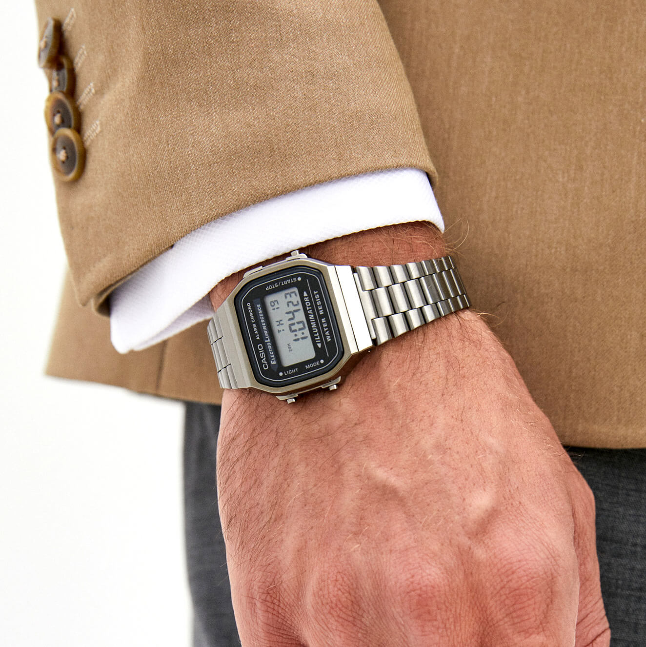 Casio Vintage Illuminator Digital Chain Watch A168WGG-1ADF