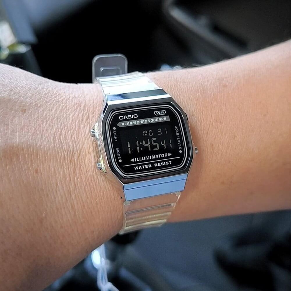 Casio Vintage Illuminator Digital Resin Belt Watch A168XES-1BDF