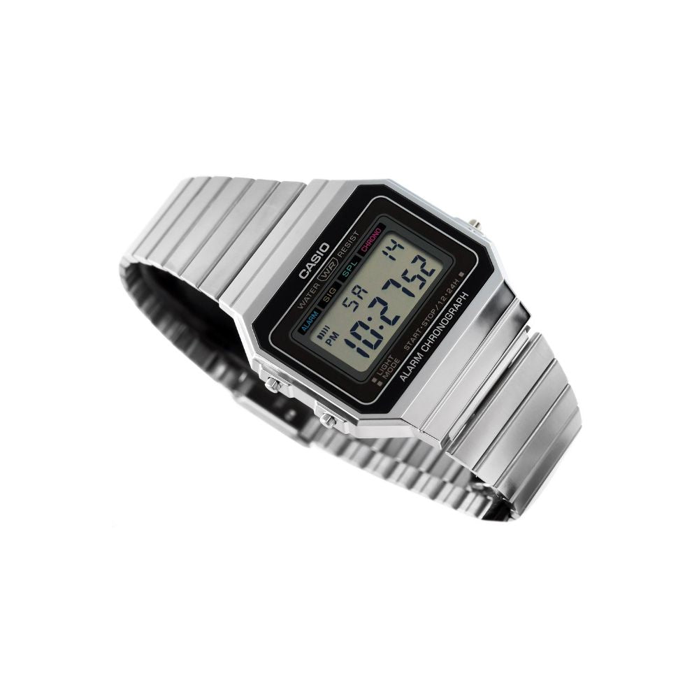 Casio Vintage Super Slim Digital Chain Watch A700W-1ADF