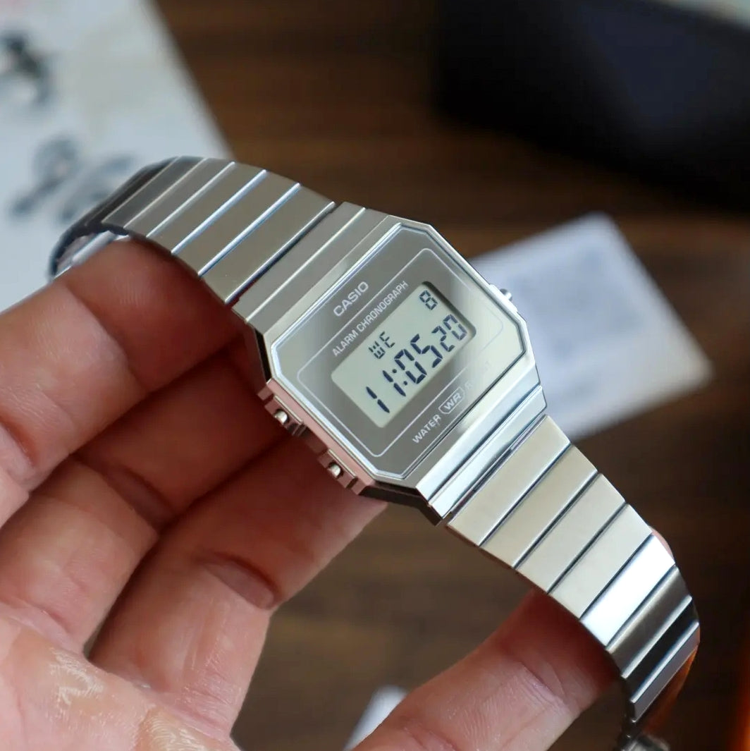 Casio Vintage Super Slim Digital Chain Watch A700WEV-7ADF