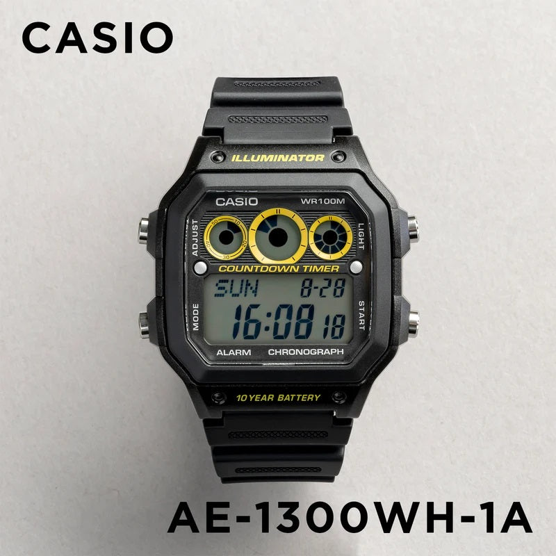 Casio Youth Illuminator World Time Resin Belt Watch AE-1300WH-1AVDF