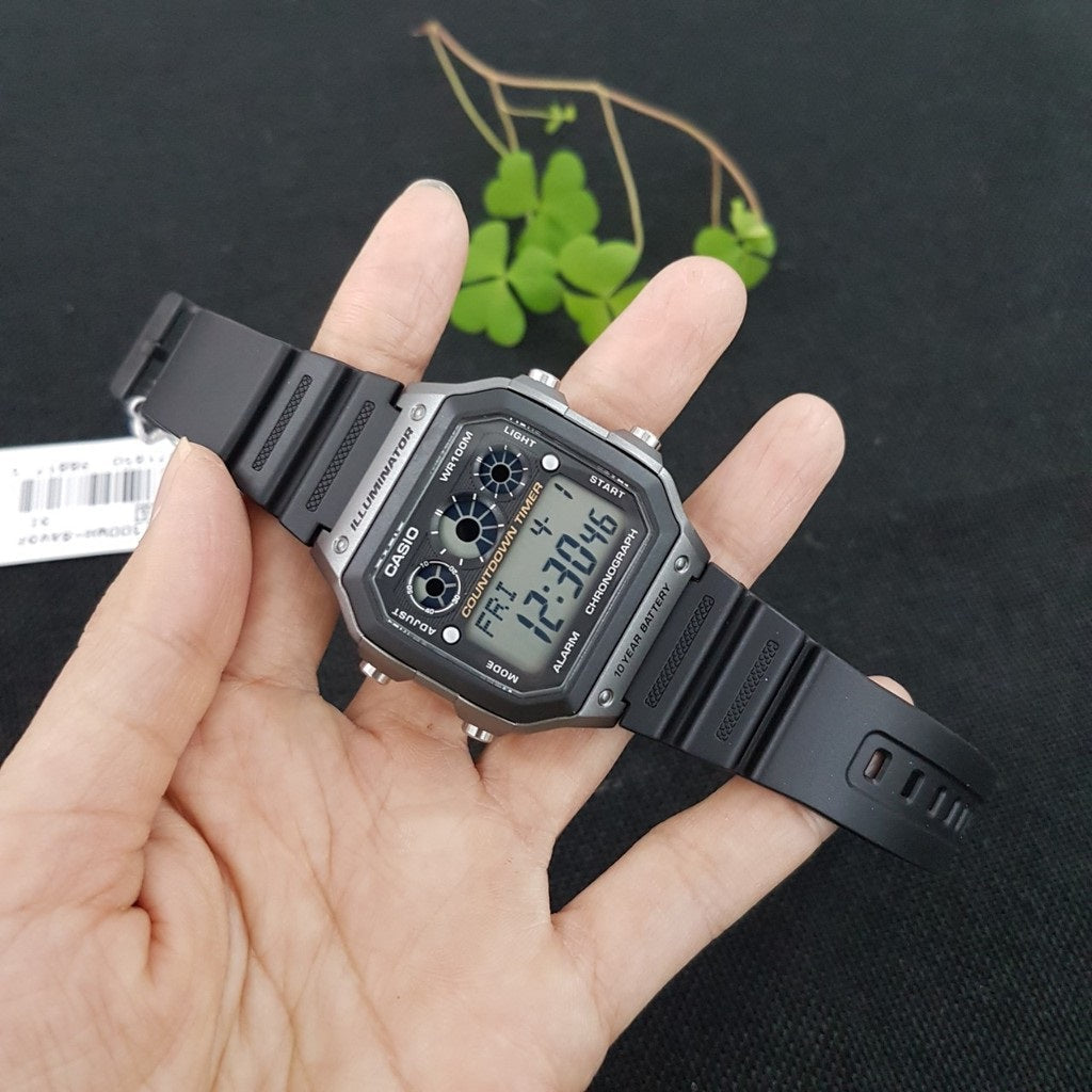 Casio Youth Illuminator World Time Resin Belt Watch AE-1300WH-8AVDF