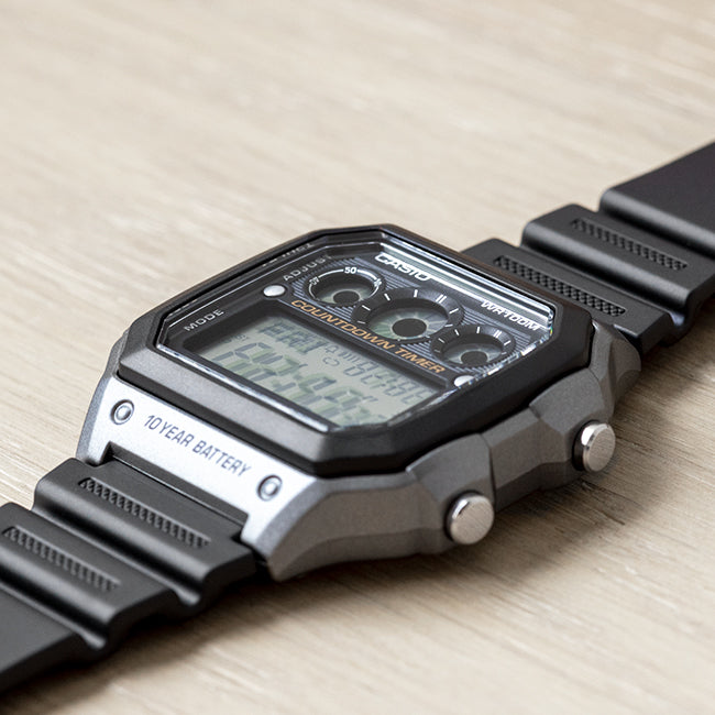 Casio Youth Illuminator World Time Resin Belt Watch AE-1300WH-8AVDF