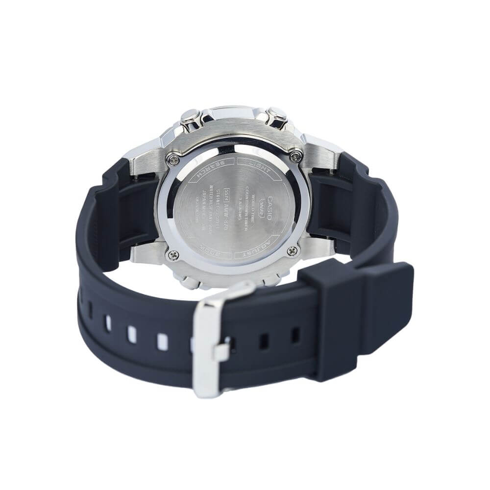 Casio Standard Dual Time Resin Belt Watch AMW-870A-3AVDF