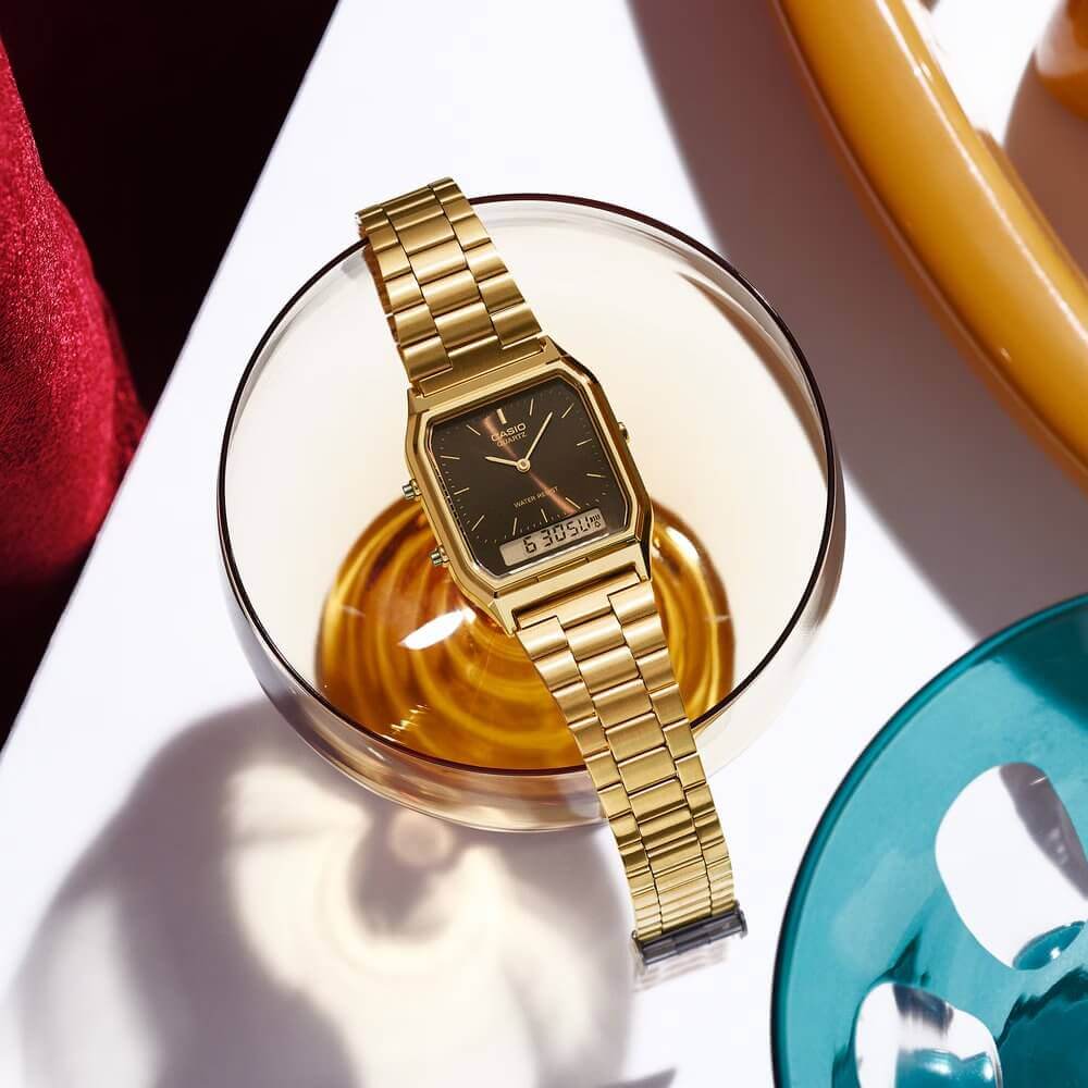 Casio Vintage Dual Time Chain Watch AQ-230GA-5AMQYDF