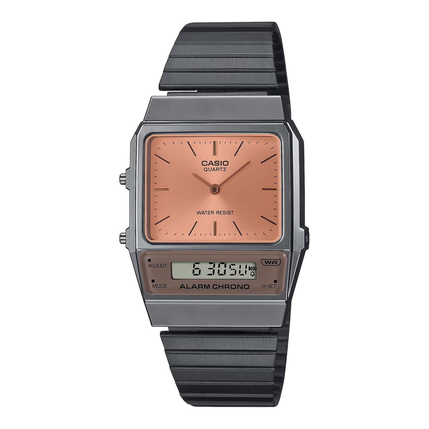 Casio Vintage Dual Time Gray Chain Watch AQ-800ECGG-4ADF