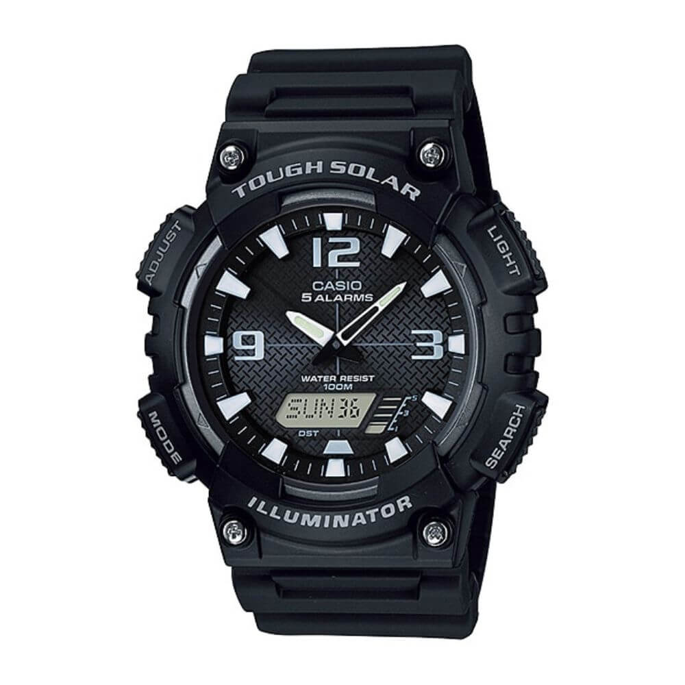 Casio Youth Tough Solar Dual Time Resin Belt Watch AQ-S810W-1AVDF