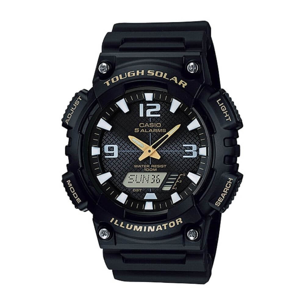 Casio Youth Tough Solar Dual Time Resin Belt Watch AQ-S810W-1BVDF