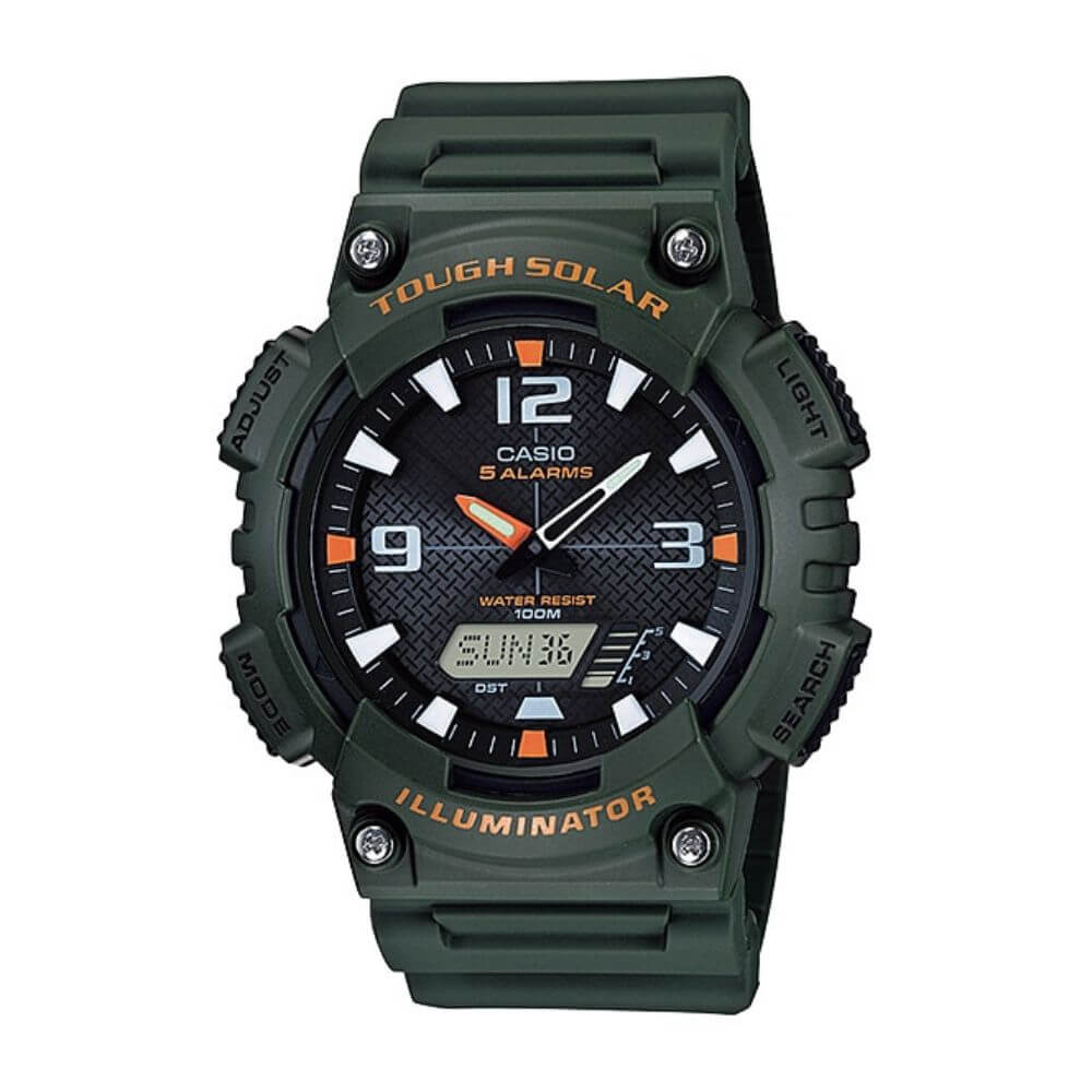Casio Youth Tough Solar Dual Time Resin Belt Watch AQ-S810W-3AVDF