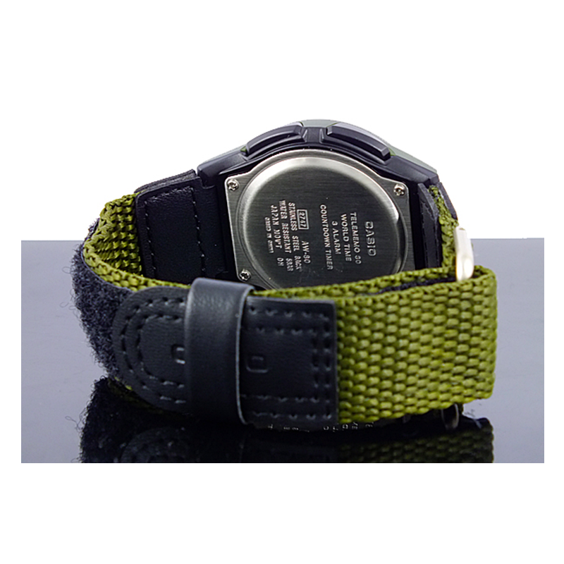Casio Youth Dual Time Nylon Belt Watch AW-80V-3BVDF