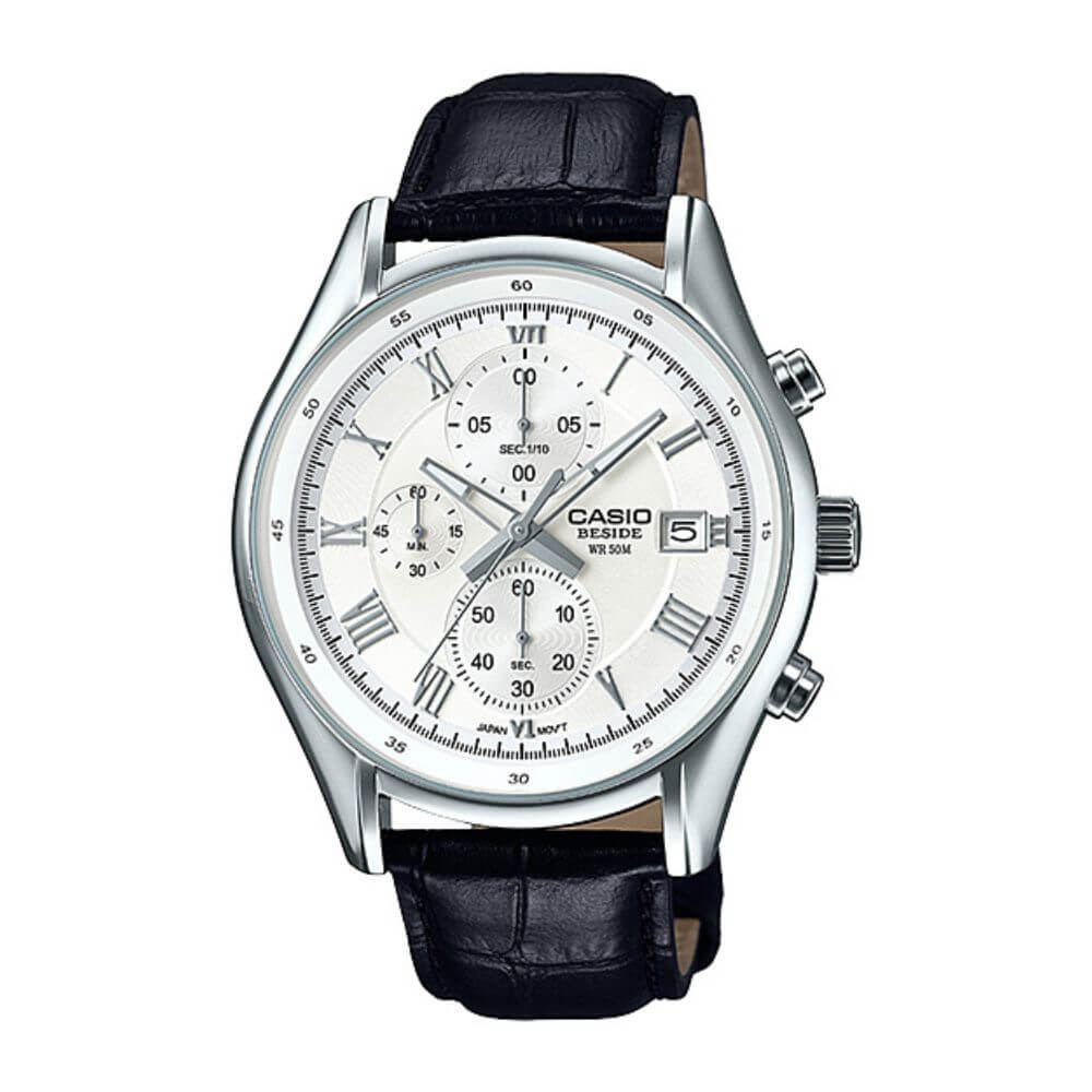 Casio Beside Chronograph Leather Belt Watch BEM-512L-7AVDF