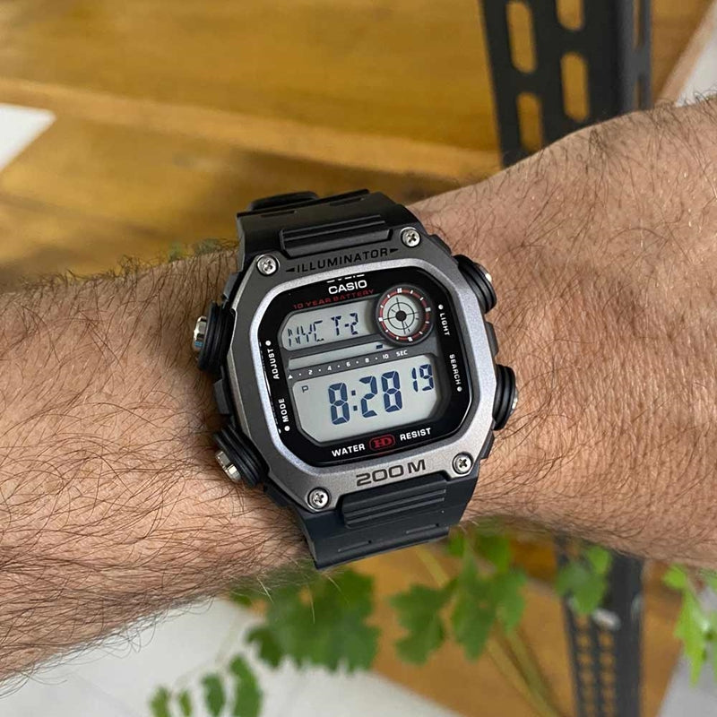 Casio Youth Sports Digital Resin Belt Watch DW-291H-1AVDF