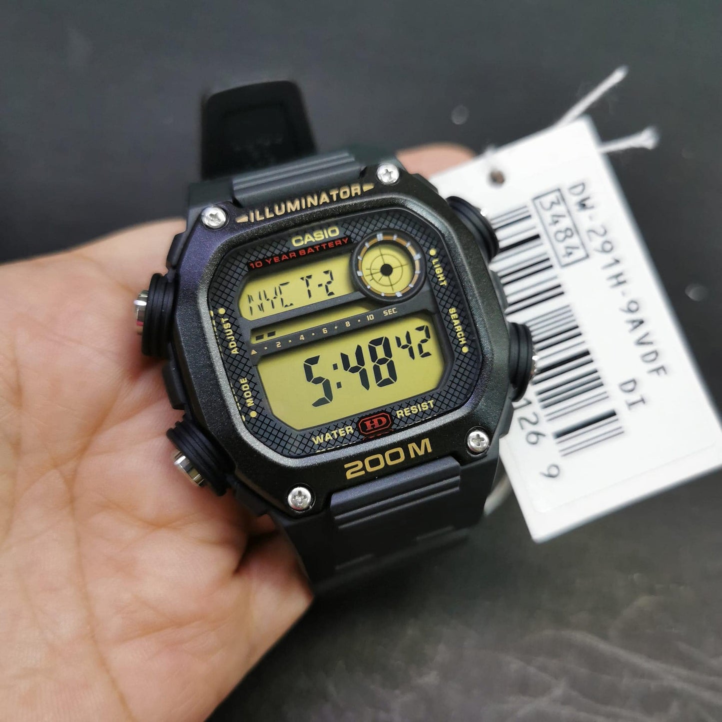 Casio Youth Sports Digital Resin Belt Watch DW-291H-9AVDF