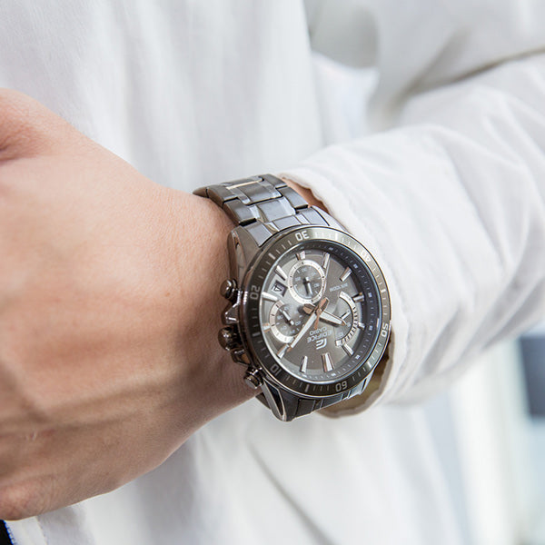 Casio Edifice Chronograph Stainless Steel Gray Chain Watch EFR-552GY-8AVUDF