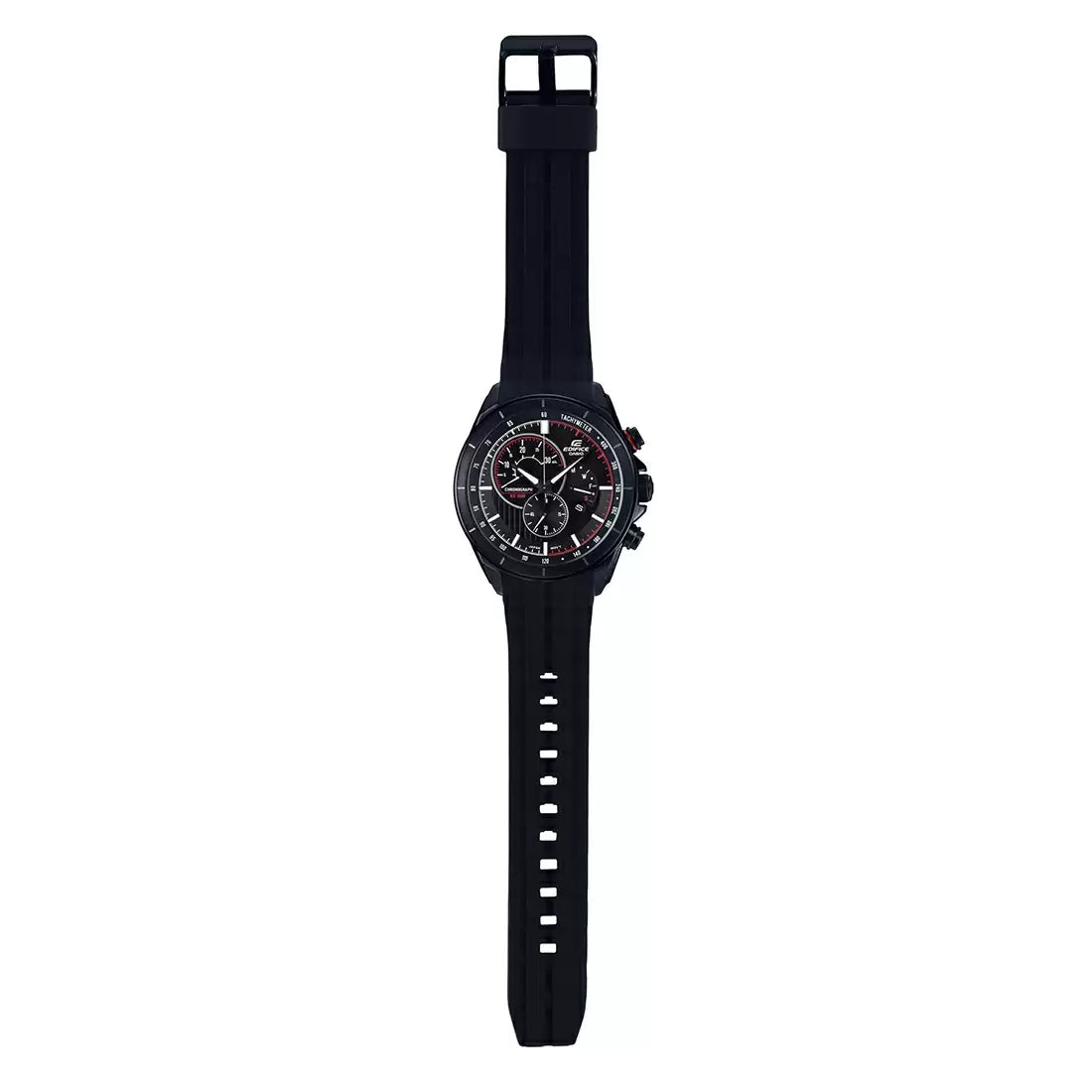Casio Edifice Chronograph Stainless Steel Black Resin Belt Watch EFR-561PB-1AVUDF