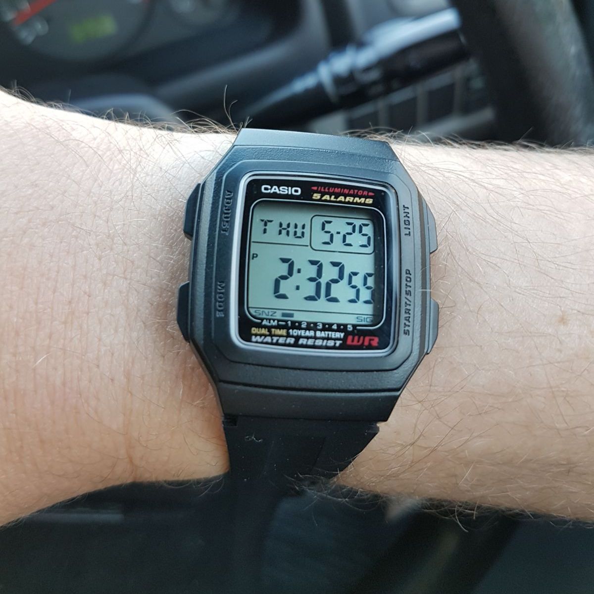 Casio Youth Dual Time Digital Resin Belt Watch F-201WA-1ADF