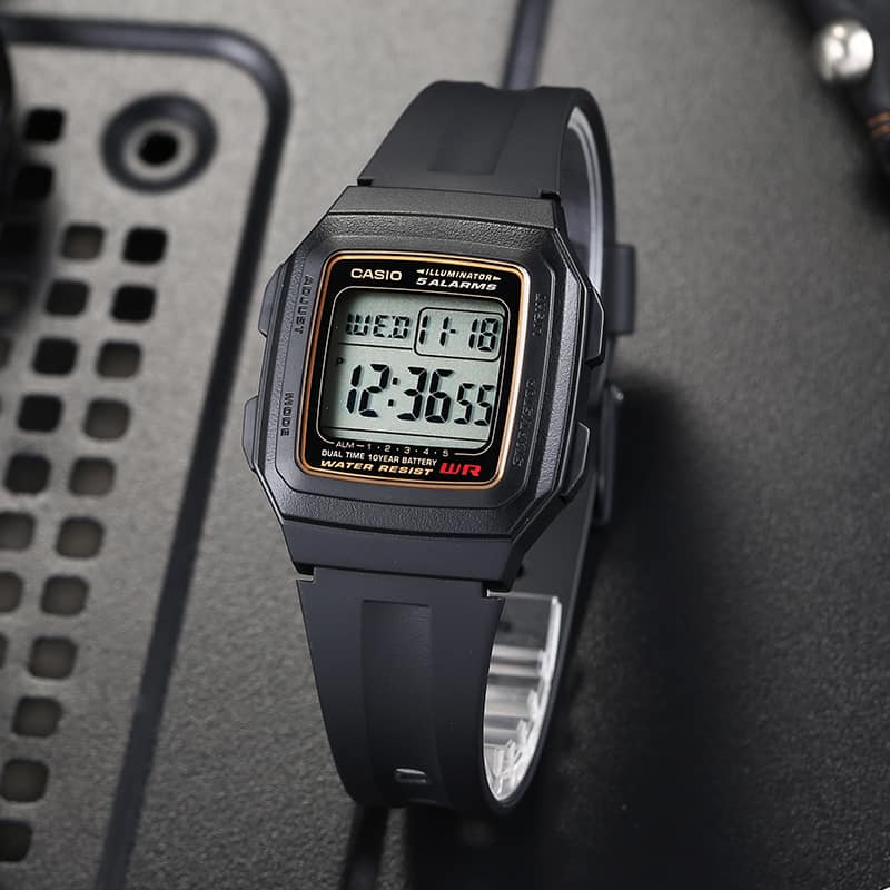 Casio Youth Dual Time Digital Resin Belt Watch F-201WA-9ADF