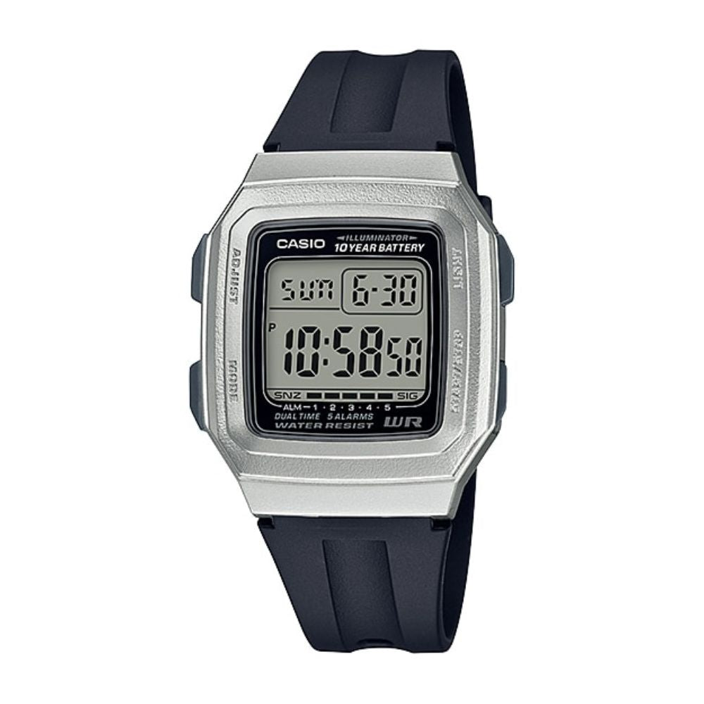 Casio Youth Dual Time Digital Resin Belt Watch F-201WAM-7AVDF