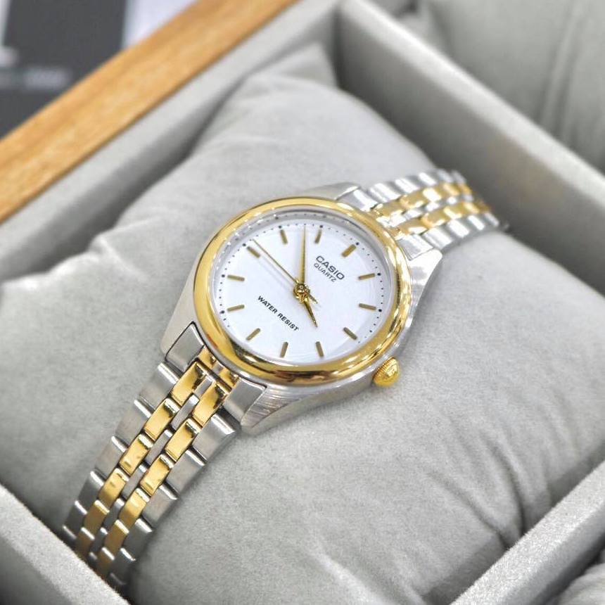 Casio Standard Two Tone Ladies Chain Watch LTP-1129G-7ARDF