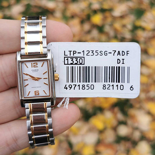 Casio Enticer Two Tone Ladies Chain Watch LTP-1235SG-7ADF